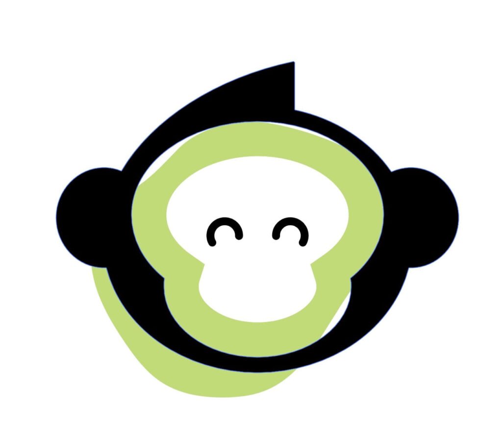 Logotipas "Monkey" žaidimo kambario